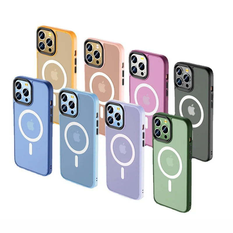 New Design Shockproof Mag safe Case Matte Hard PC Back Cover Wireless Charge Magnetic Phone Case for iPhone 14 13 12 11 Pro Max