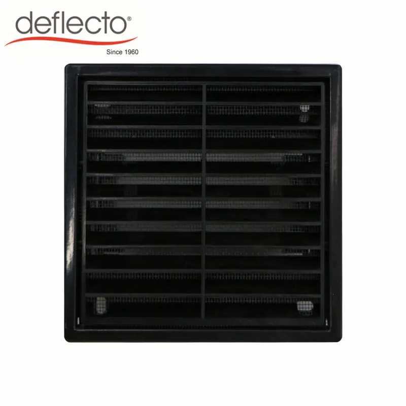 4 Inch 100mm Air Vent ABS Louvred Wall Vent Grille with Flyscreen Cover for Internal Or External Use, Easy Installation