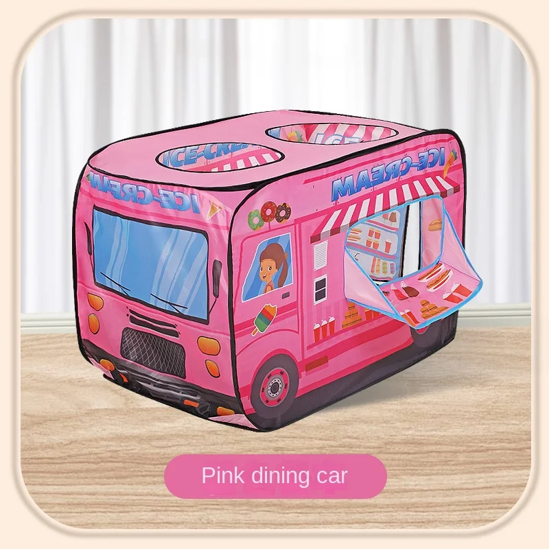 Wholesale Indoor Kids Play Tent Ice Cream Truck Police Car Fire Truck Play House Pop Up Toys Tent for Kids Boys & Girls
