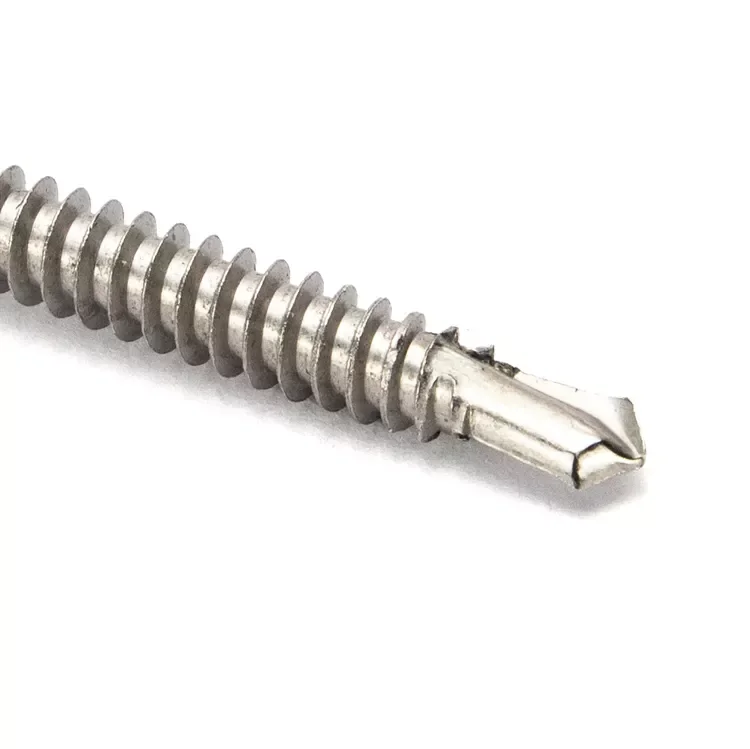 Carbon steel hex flange head self drilling screw with plastic washer
