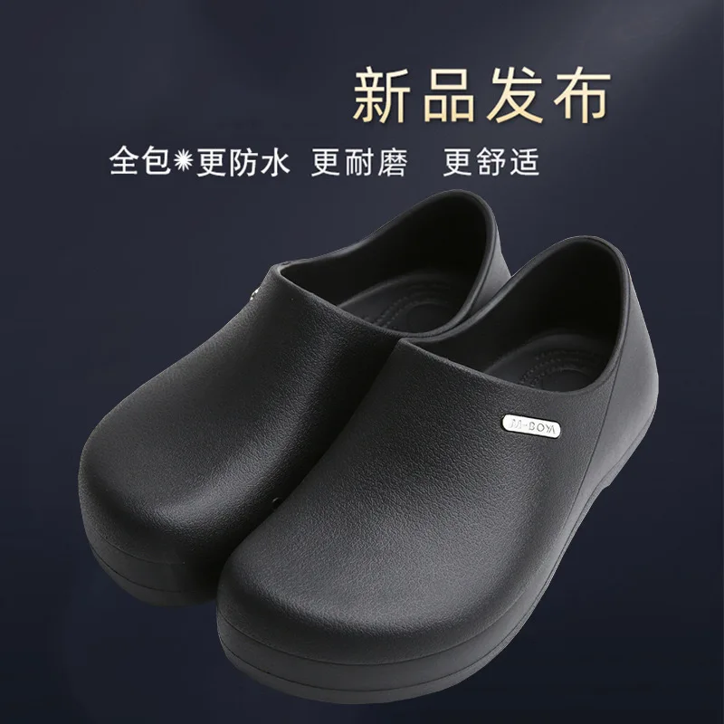Cook Working Shoes Kitchen Clogs Non-slip Chef Shoes Casual Flat Work Shoes Breathable Resistant