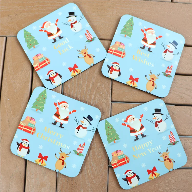 MDFSUB in stock mdf coaster 4mm Thick Eco-Friendly sublimation mdf Coaster 90x90mm Square Blank Sublimation MDF Coaster