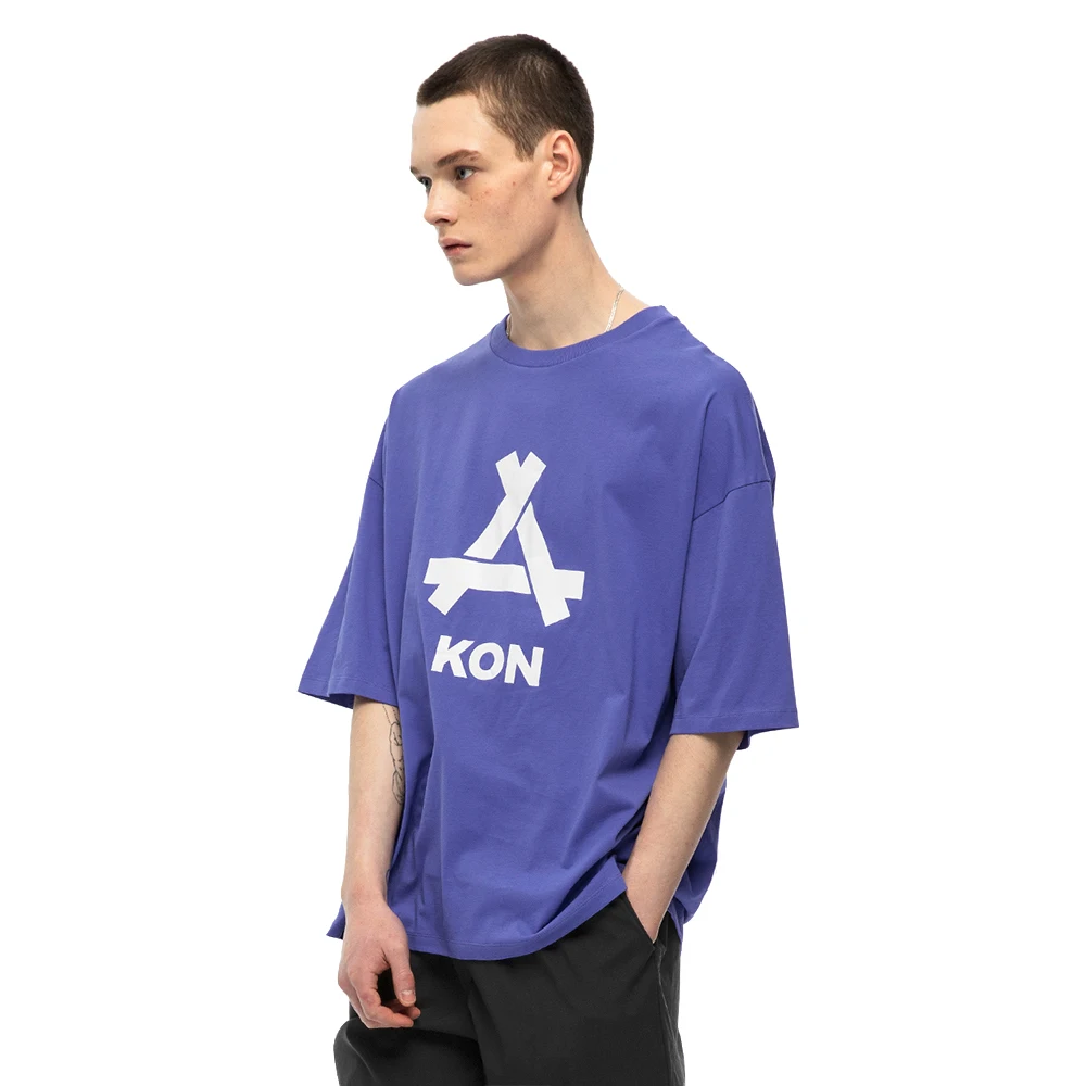 Custom Men`s streetwear sports purple cotton screen printing