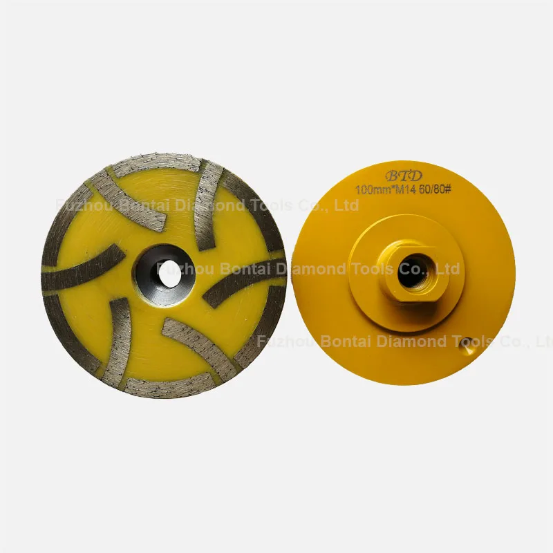 Bontai 4 inch resin filled cup wheel for granite marble ceramic