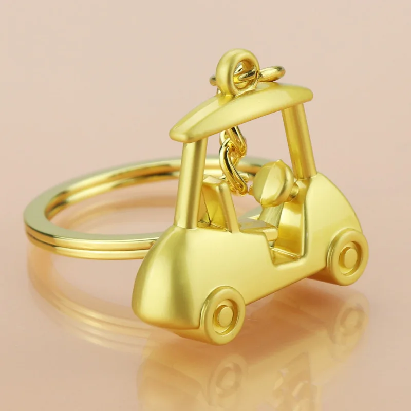 Creative Golf Course Car Pendant Key Ring 3D Simulation Viewing Tour Car Key Ring