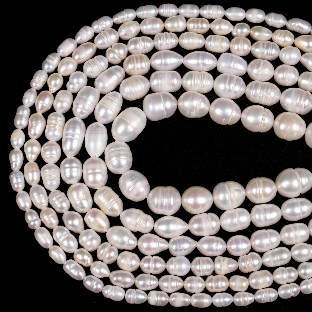 4-5mm 5-6mm 6-7mm 7-8mm 8-9mm 9-10mm 10-11mm High Quality Rice Shape Natural Freshwater Pearl Beads For Jewelry Making DIY