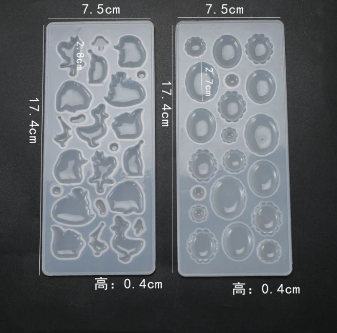 High quality different pattern diy crystal glue jewellery molds silicone epoxy Resin Mold