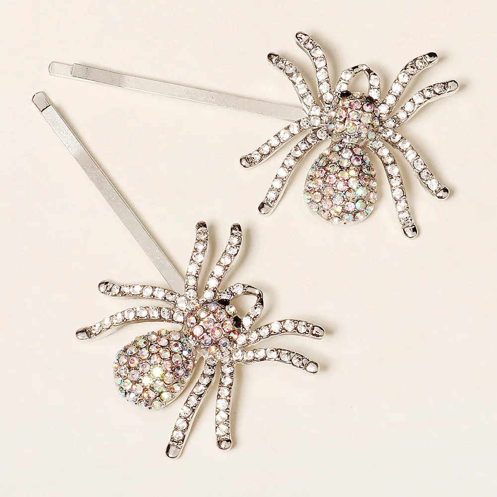 Fashionable Halloween Skull Rhinestones Hairpins Party Headpiece Skull  Hair Clips Hair Accessories