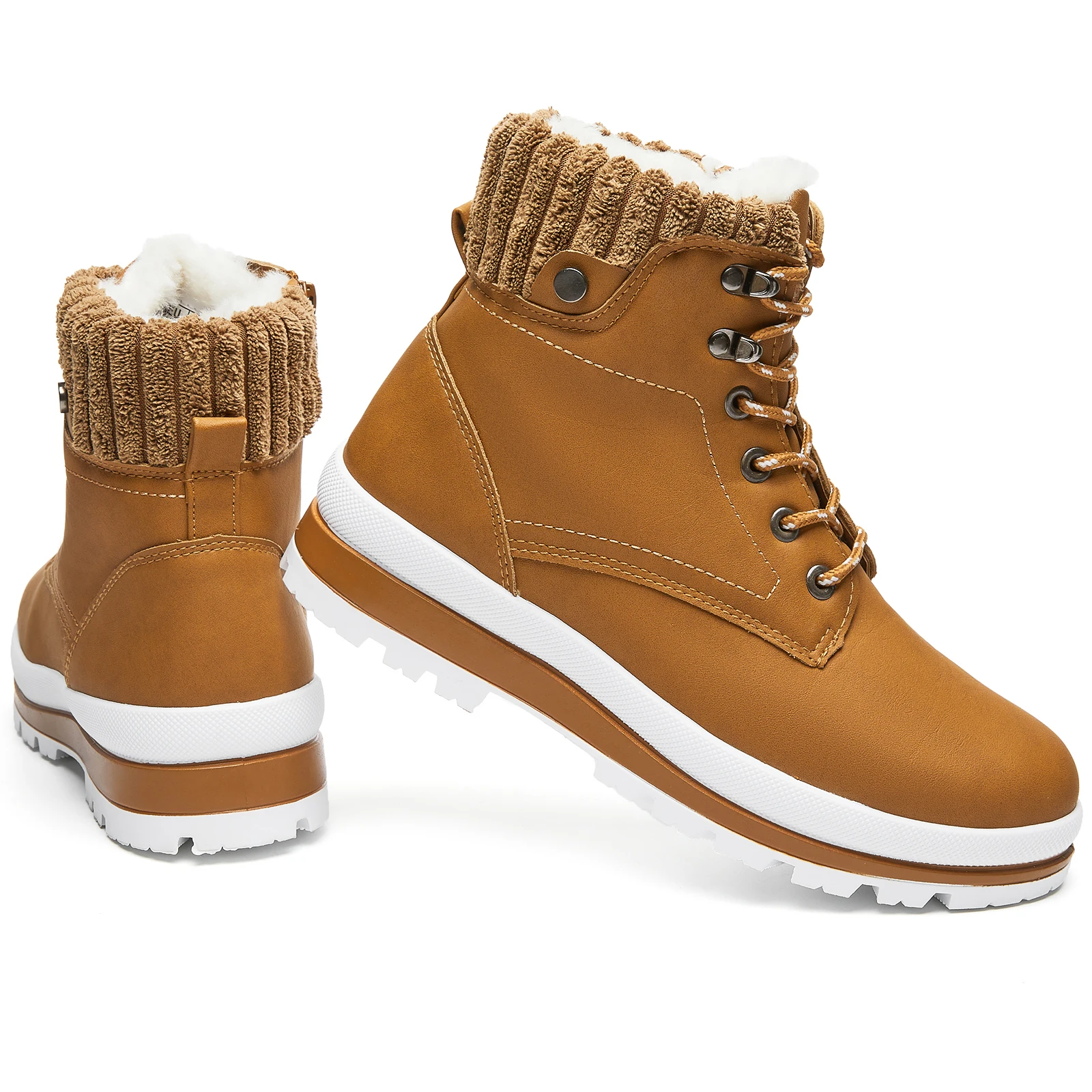 Wholesale Injection Shoes Ladies Pvc Boots Women Ankle Leather Winter Snow Hiking Boots For Women 2024