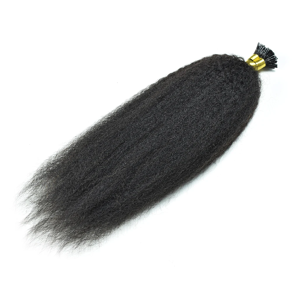 Factory Price Pelucas Cabello Humano Peruk Cuticle Aligned Yaki Straight I Tip Hair Extensions In Stock Now
