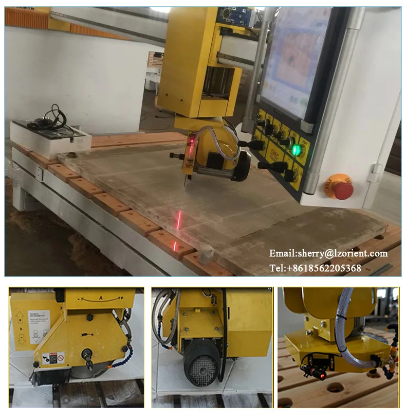 5 Axis CNC Water Sawjet Cutting Machine Architectural Stone Countertops Cutting Fabrication of Granite Mexico Turkey Russia Max