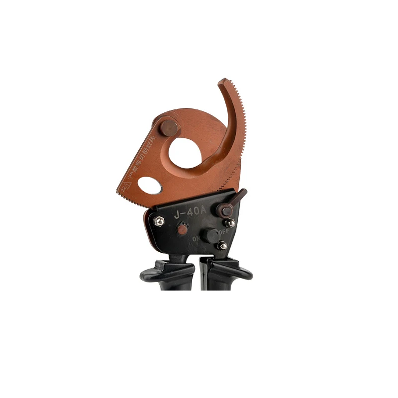 J-40A Hand Industrial Mechanical Ratchet Heavy Duty Electric Copper Aluminum Armored Power Cable Wire Cutter Cutting Tools