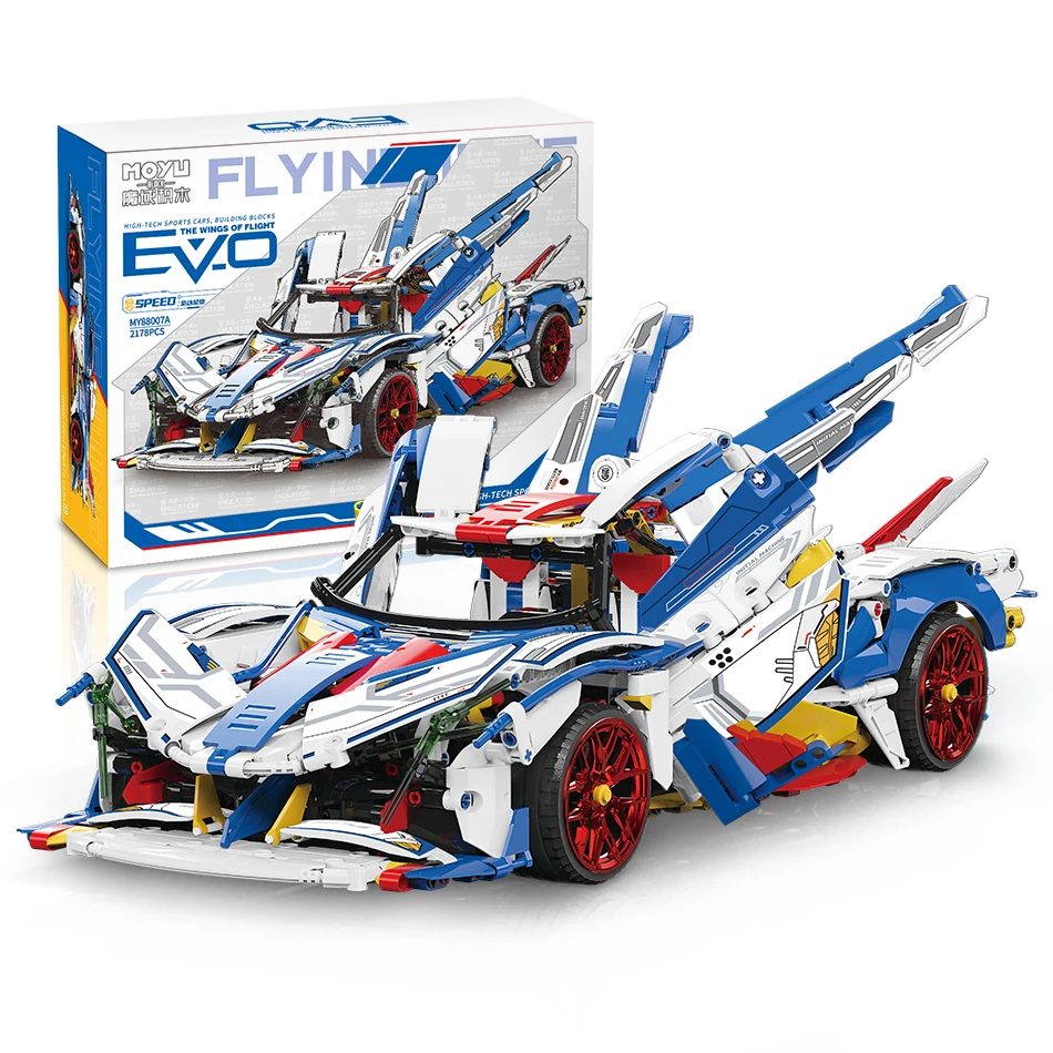 Конструктор MOYU 1:10 EVO модель игрушки 2178 шт. Супер спортивный автомобиль DIY строительный блок подарок для мальчика