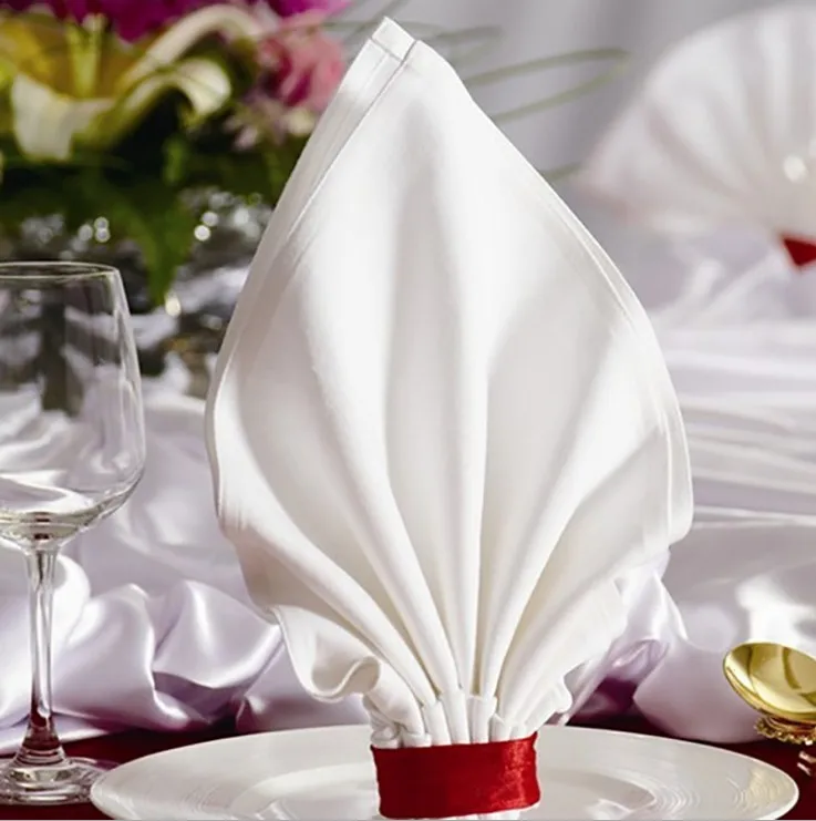5 Star Napkins White Cotton Custom Cloth white linen napkin