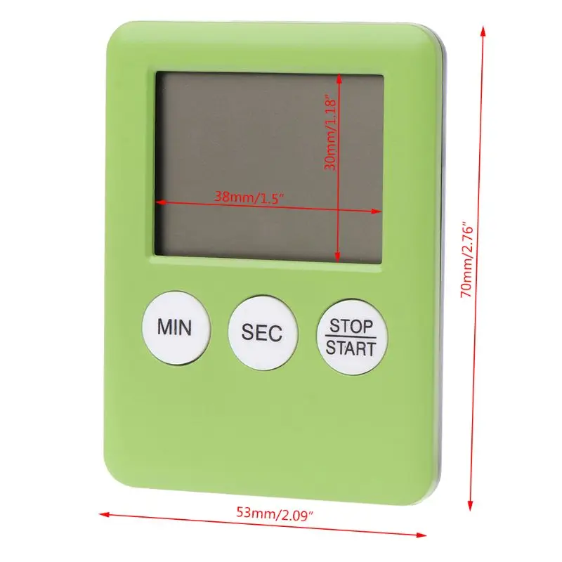 Cheap promotion gifts digital countdown magnet LCD timer for promotion Mini magnetic digital kitchen timer