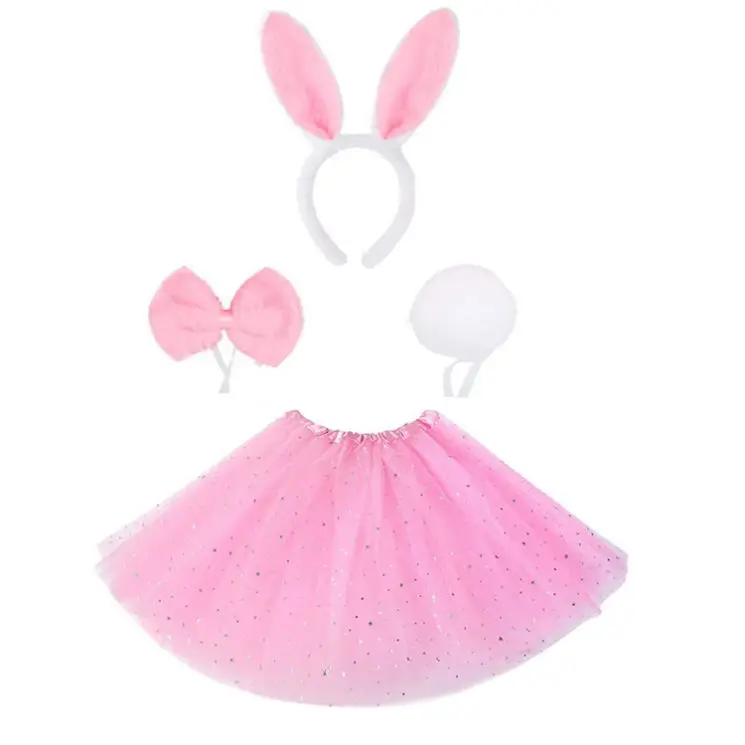 Wholesale Cheap Price Easter Party Rabbit Cosplay Costume 4pcs Sets