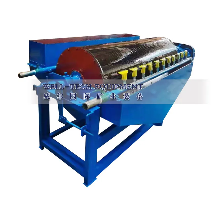 Drum separator Wet drum magnetic separator Iron removal from chromite ore
