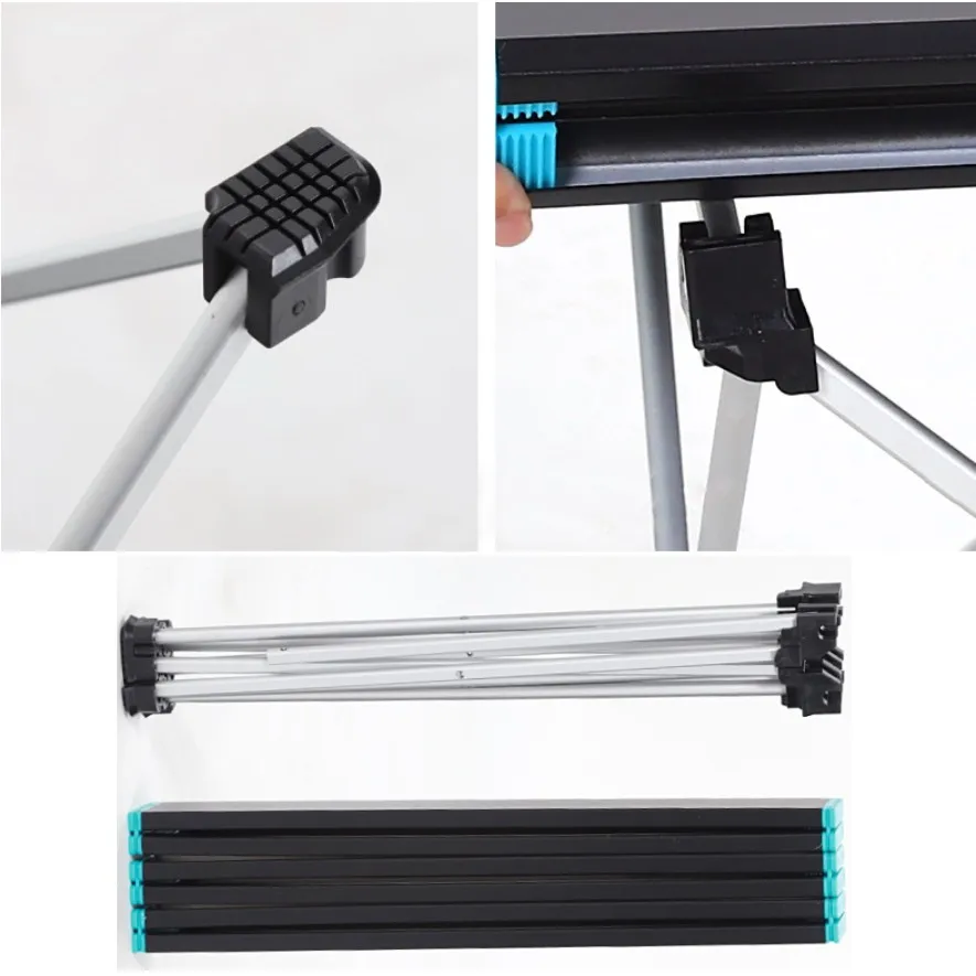 Ultralight Aluminum Frame Roll up Camping Table Portable Folding Camping Desk for Outdoor Picnic Party BBQ barbecue