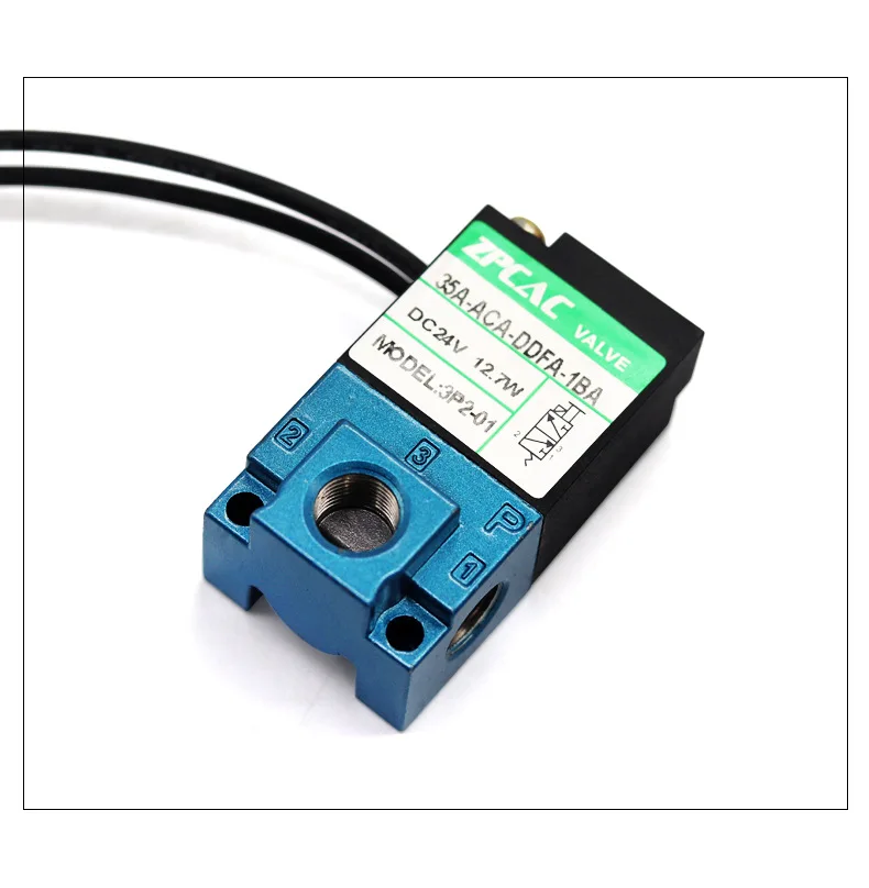 Электромагнитный клапан MAC с 3 портами, 12/24 В постоянного тока, 35A-ACA-DDBA-1BA с 6 мм трубчатыми фитингами, латунный глушитель