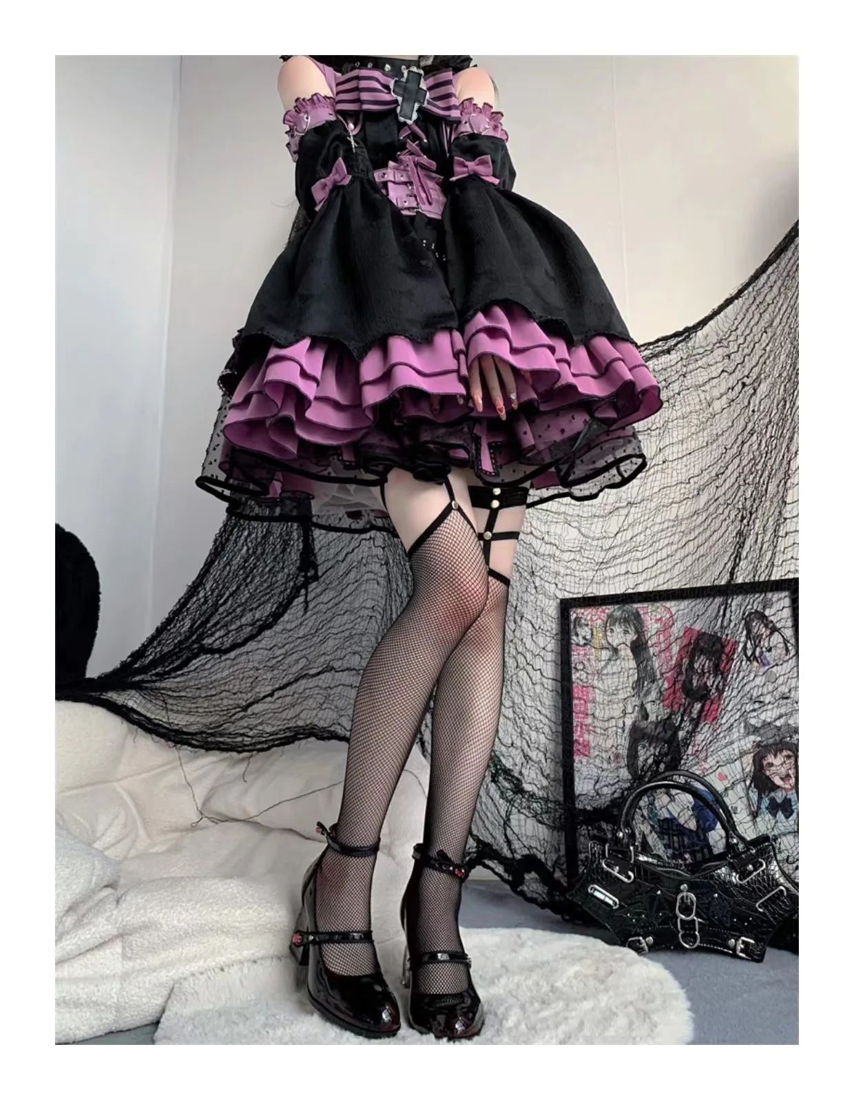 Women Chunky high heel Mary Jane Shoes Cosplay Plus Size Platform Shoes Rose Heel Gothic Vintage JK Uniform Lolita Shoes