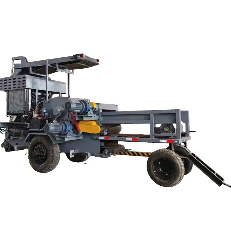 220KW 6-10T/H Large Capacity Mobile Diesel Engine Wood Chipper Machine