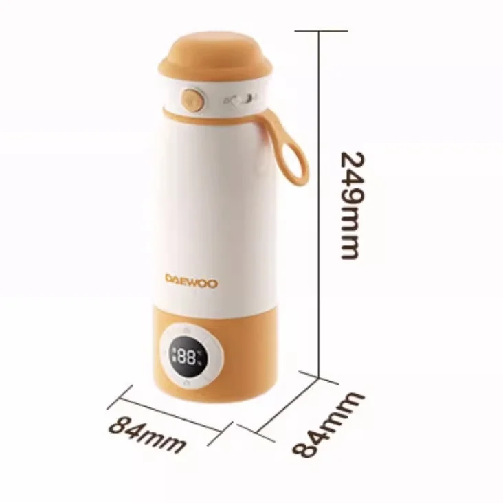 Water travel bottle soft touch with temperature thermos Electric coffee milk mug warmer