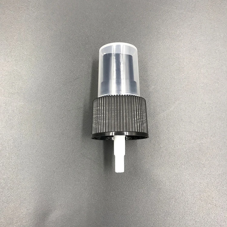 
20 410 Black sprayer perfume custom mini fine mist spray pump with clear cap 