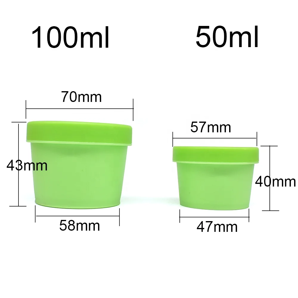 50ml 100ml wide mouth cosmetic jar colorful plastic cream container pot with round dome used for body lotion shampoo bath salt