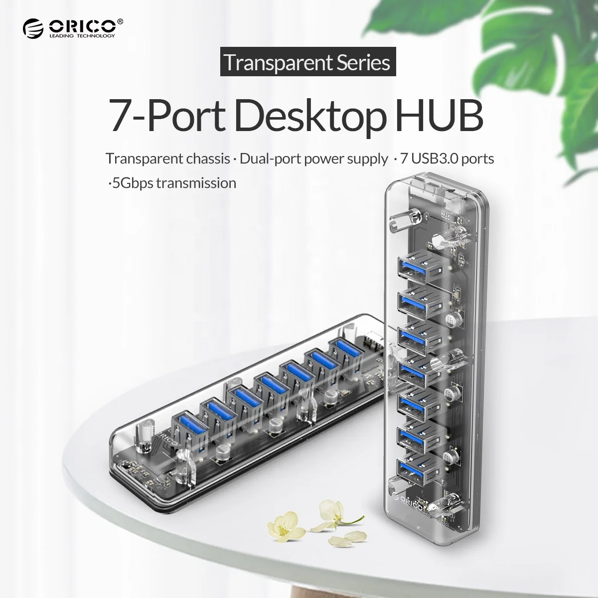  ORICO Micro USB адаптер для передачи данных 3 0 ультратонкий многослойный фильтр 7 портов HUB