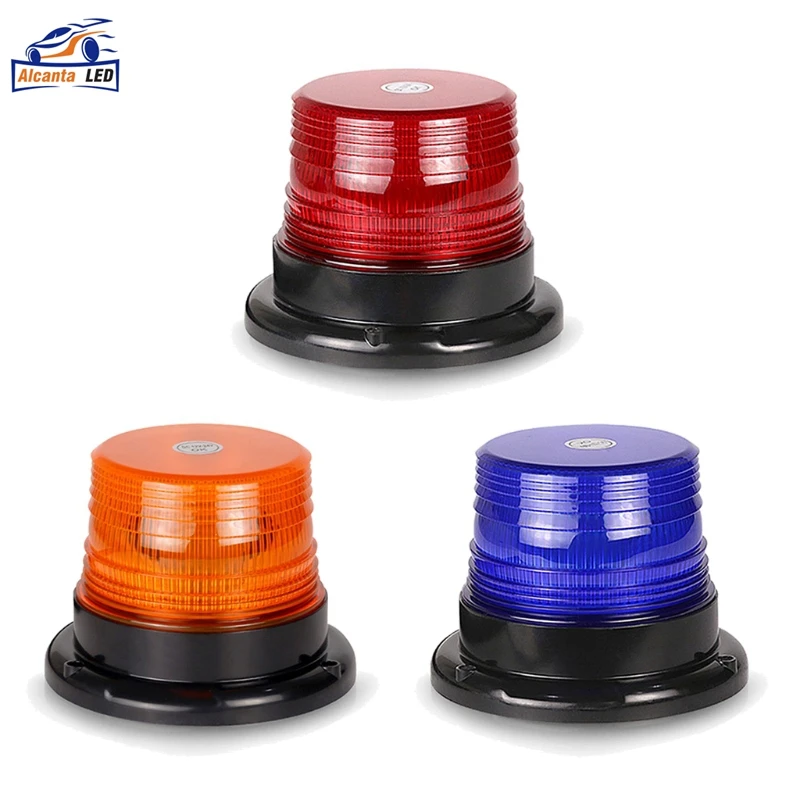 12V Security Alarm Strobe Signal Safety Warning Flashing LED Light Lamp 90s/minute Traffic Alarm Signal Lamp Blue/Red/Yellow