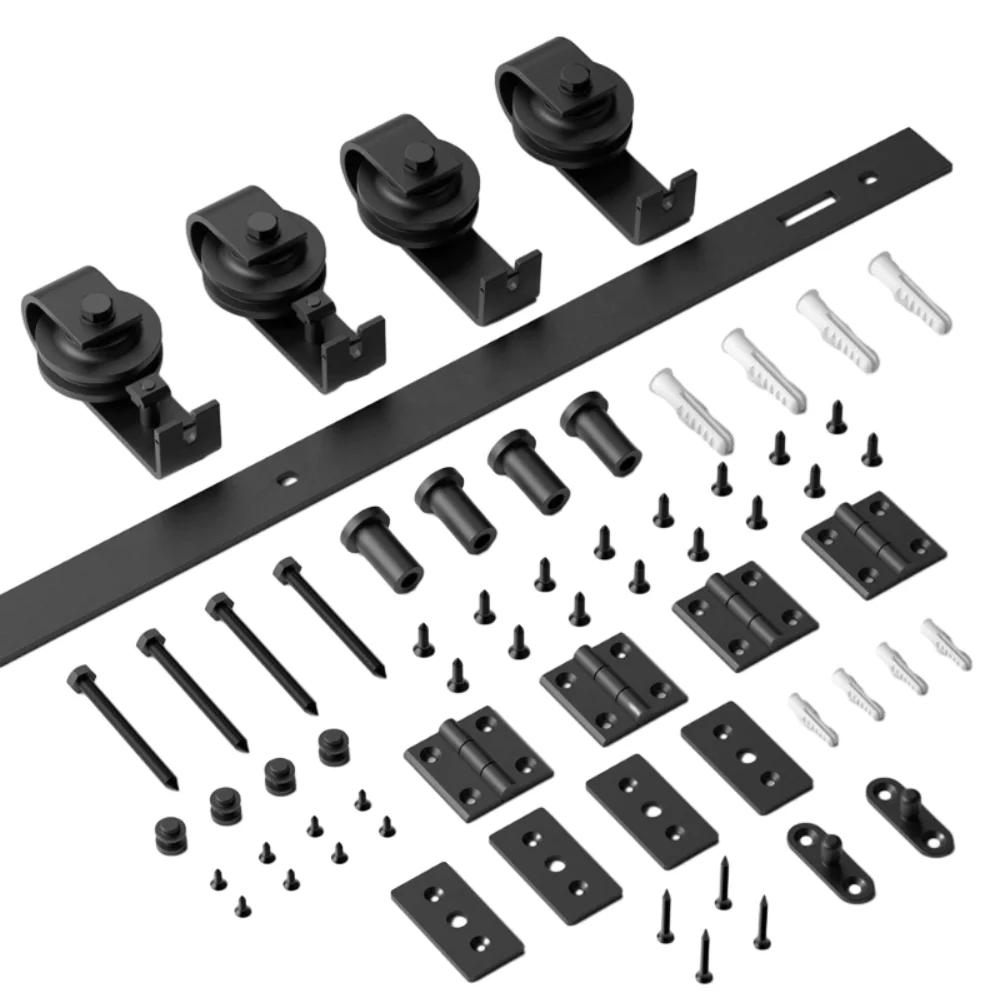 Bi-folding Double Barn Door Hardware Kit (DOORS NOT INCLUDED)