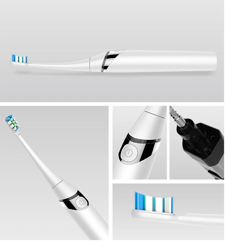 Smart Automatic Oral Clean Toothbrush Travel Portable 3 Modes Waterproof Sonic Electrical Toothbrush with Unique Heads