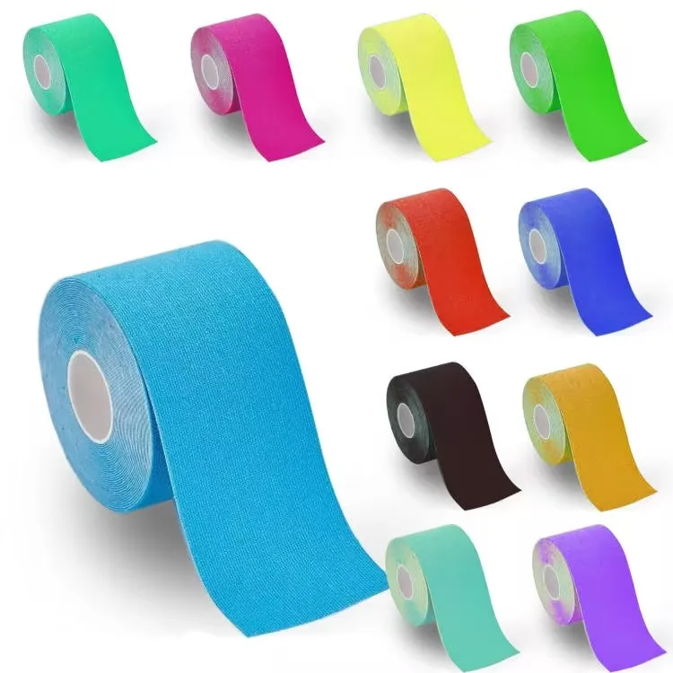 NQ SPORTS Custom Logo Waterproof Kinesiology Precut Sports Medical Tape 5cm 10cm Elastic Athletic Muscle Tape for Knee and Face
