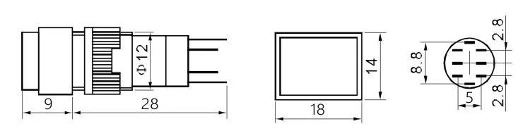 ONPOW push button switches pcb mountable (LAS2J-D)(CE,CCC,ROHS,REECH)