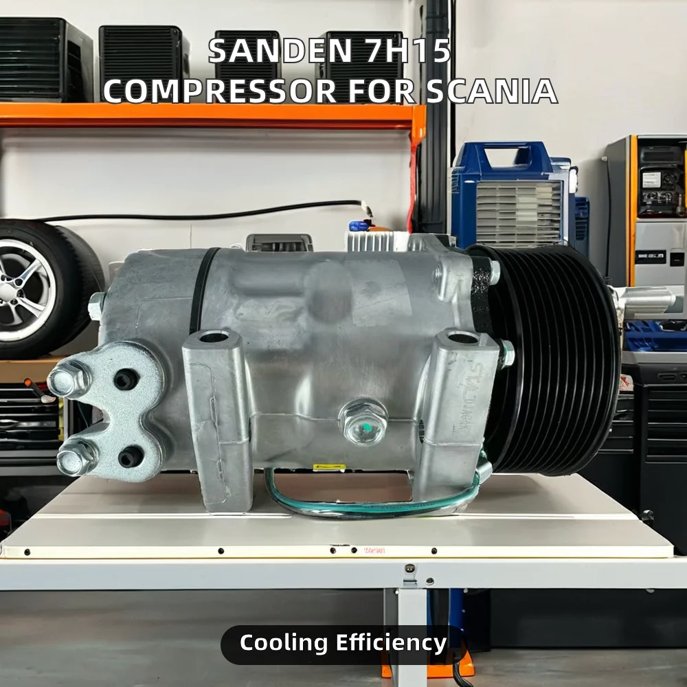 Компрессор Scania 24V Sanden 7H15 8275 8295 10PK 1531196 1888032 для кондиционера автомобиля