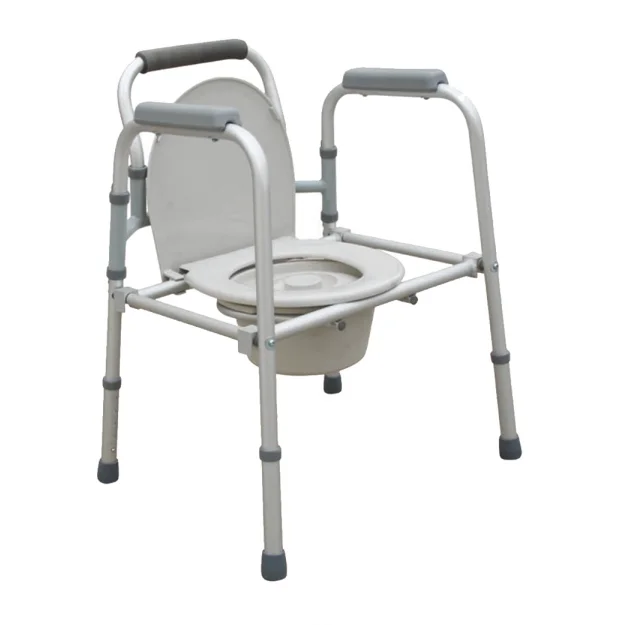 
Medical aluminum frame Patient toilet chair 