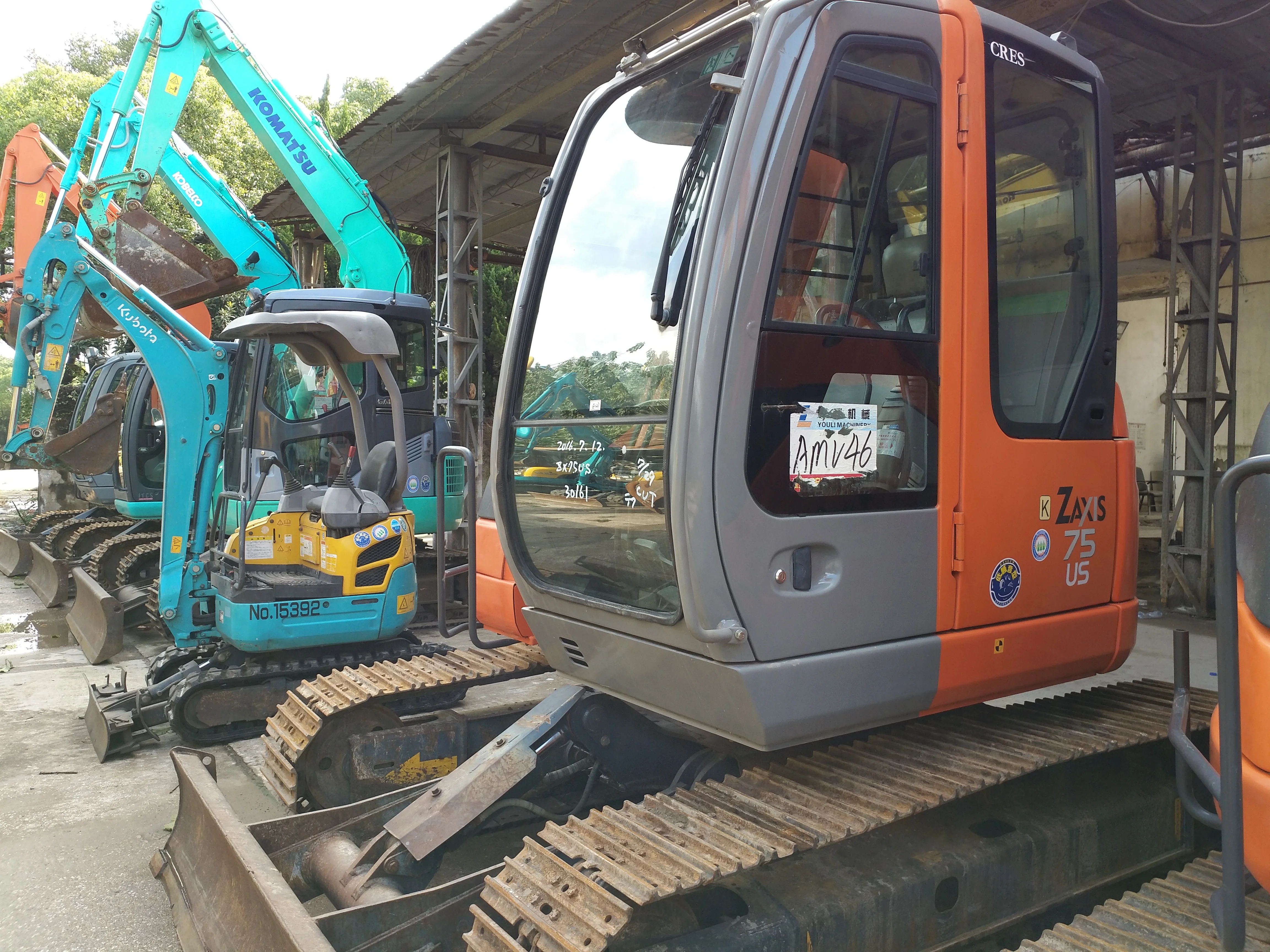 Japanese Brand Used Hitichi ZX75US Excavator Secondhand Digging Machine Using for Road Work Original Construction Hitachi Zx78US