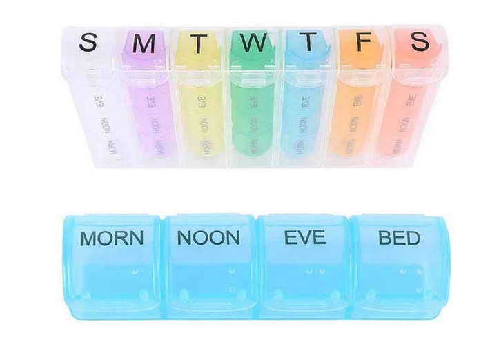 7 Day Plastic Medical Organizer Weekly Pill Box