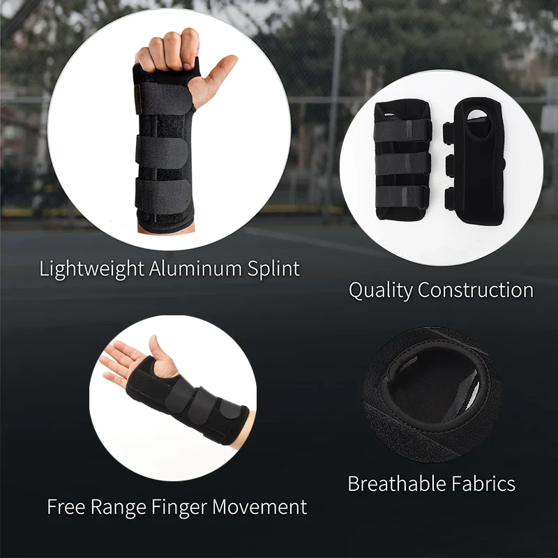 OEM ODM Custom Men Women Night Support Medical Device Treat Wrist Pain Cushioned Guard Arm Hand Wrist Splint Brace Support