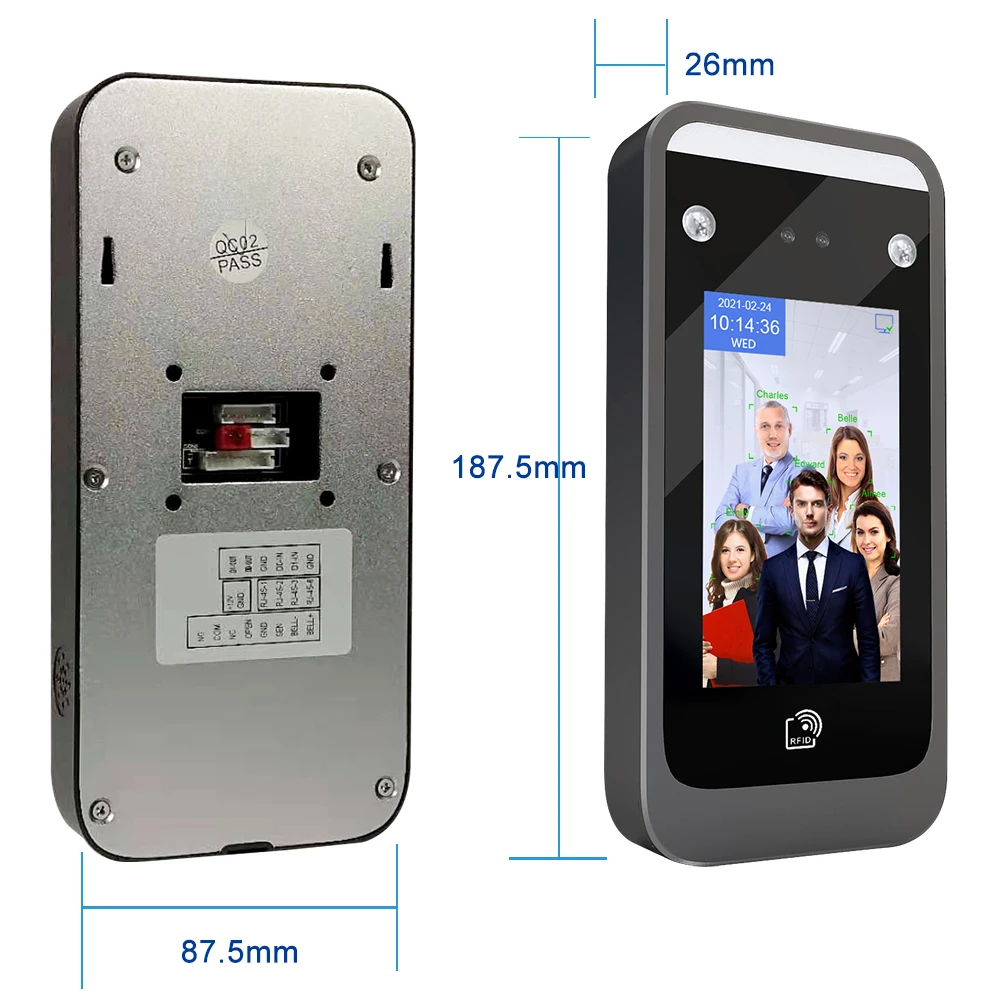 TIMMY Wifi Cloud Software SDK AI Multi Person Dynamic Face Recognition Time Recording Time Attendance Machine