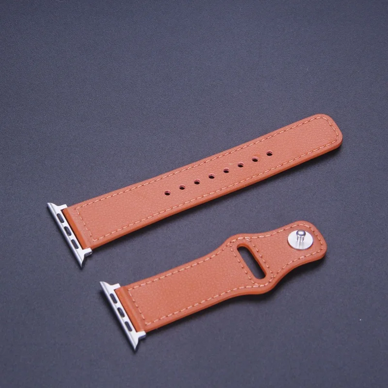 Factory custom watch band Genuine leather loop strap 38mm40mm42mm44mm 8 colors watch strap for apple series 7/6/5/4/3/2/1