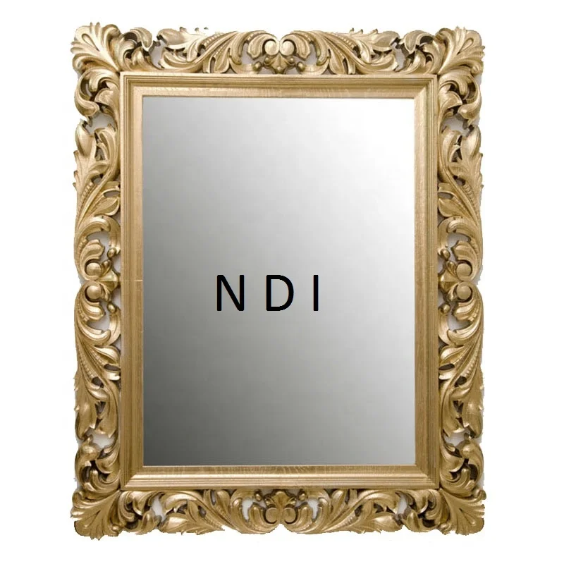 Best Quality Embossed Design Mirror Frame Bathrooms Bedrooms Wall Mounted Antique Finishing Wall Decoration Wall Mirror