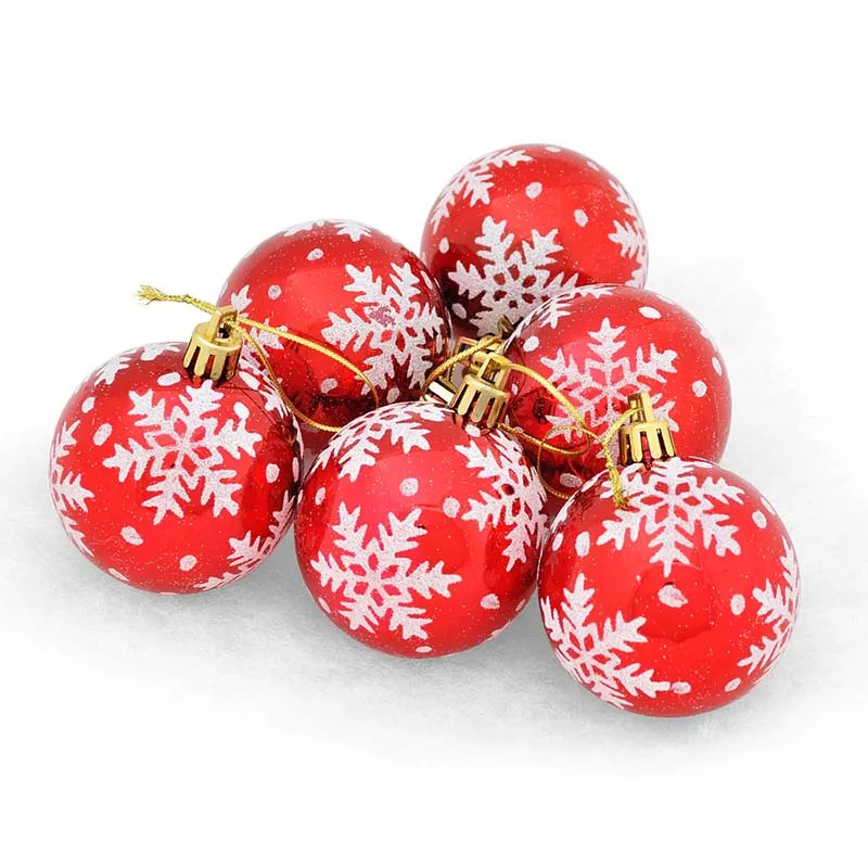 Factory Wholesale High End Custom Handmade Christmas Snow Pattern Ornaments Balls Bulk Set Glass Christmas Tree Ball