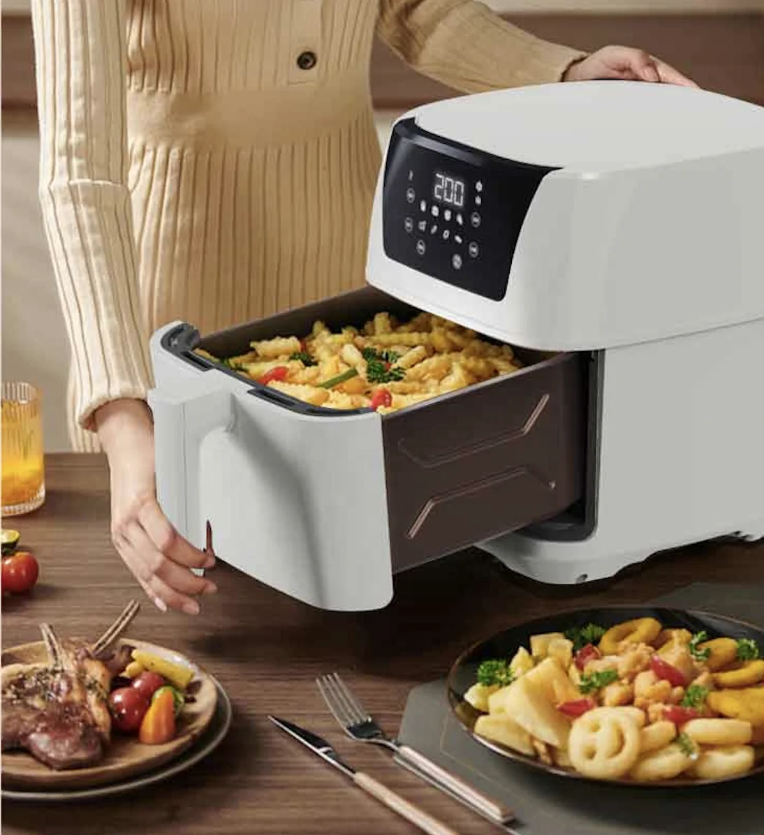 Производители оптовая продажа 1500 Вт 6 5 л многофункциональная воздушная фритюрница Цифровые Смарт-фритюрницы