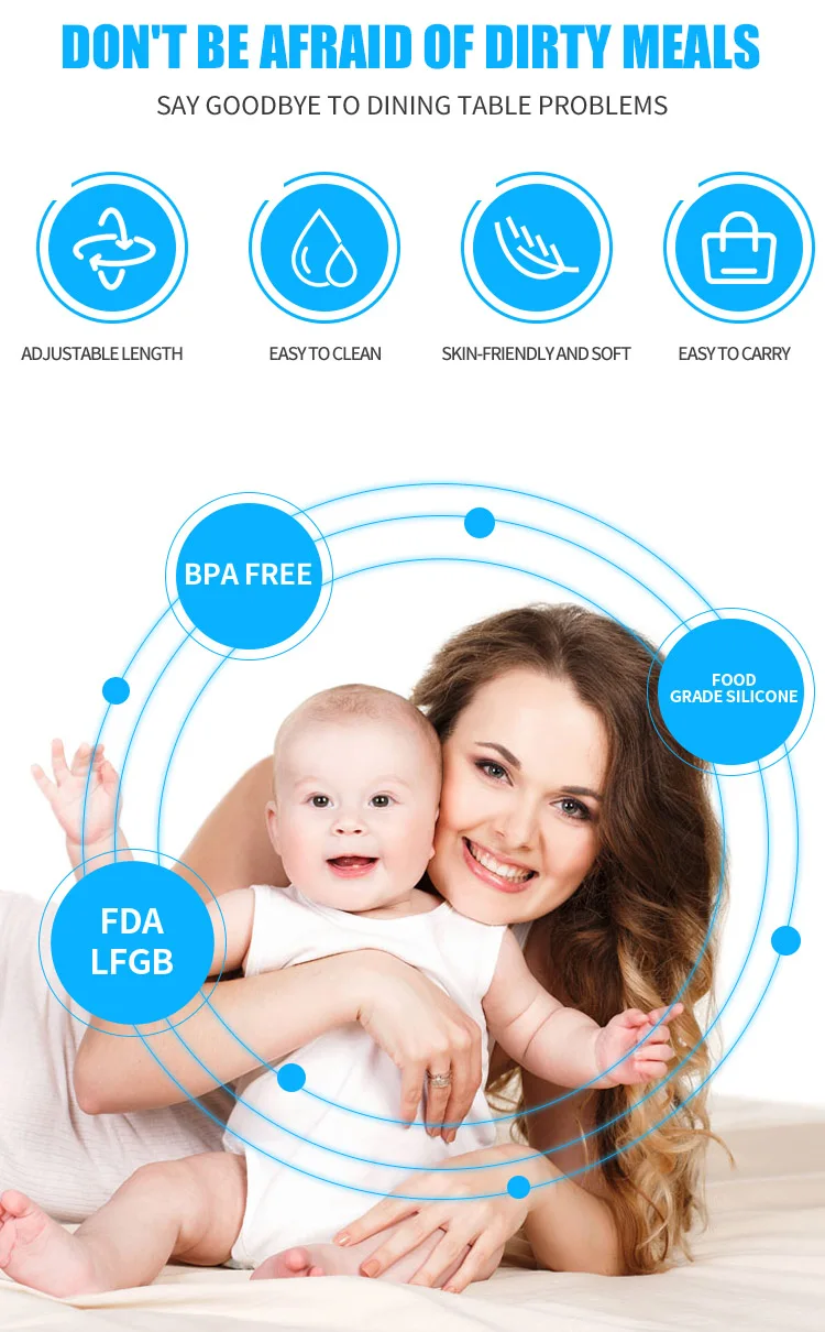 Manufacturer Wholesale Waterproof Custom Printed Logo Cartoon Silicone Baby Bib