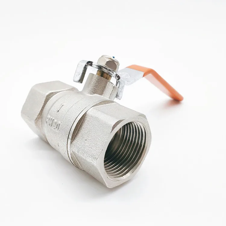 Домашний никелированный встроенный гидравлический 1/2 дюйма односторонний ручной медный шаровой кран с внутренней резьбой и управлением потоком воды
