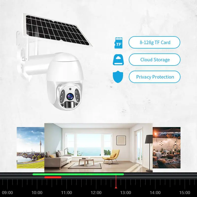 Hot Selling 1080P CCTV Camera Night Vision Remote Viewing Waterproof WIFI 4G Solar Monitoring