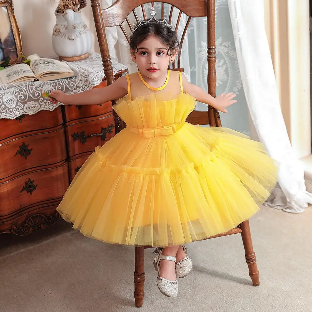 Princess Flower Girl kids Dress ball gown High Quality Durable Use Various Tulle Prom Girls Casual Elegant Summer Dress Style