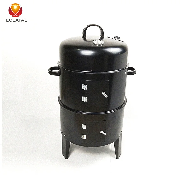 Multifunction Vertical Meat Smoker Wood Burning Charcoal Barbecue Oven Grill