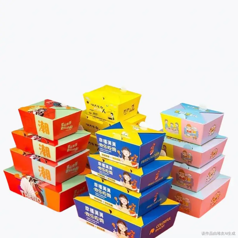 Customized Take Away Grade Korean Fast Hot Dog Restaurant To Go Fried Chicken Burger Packaging